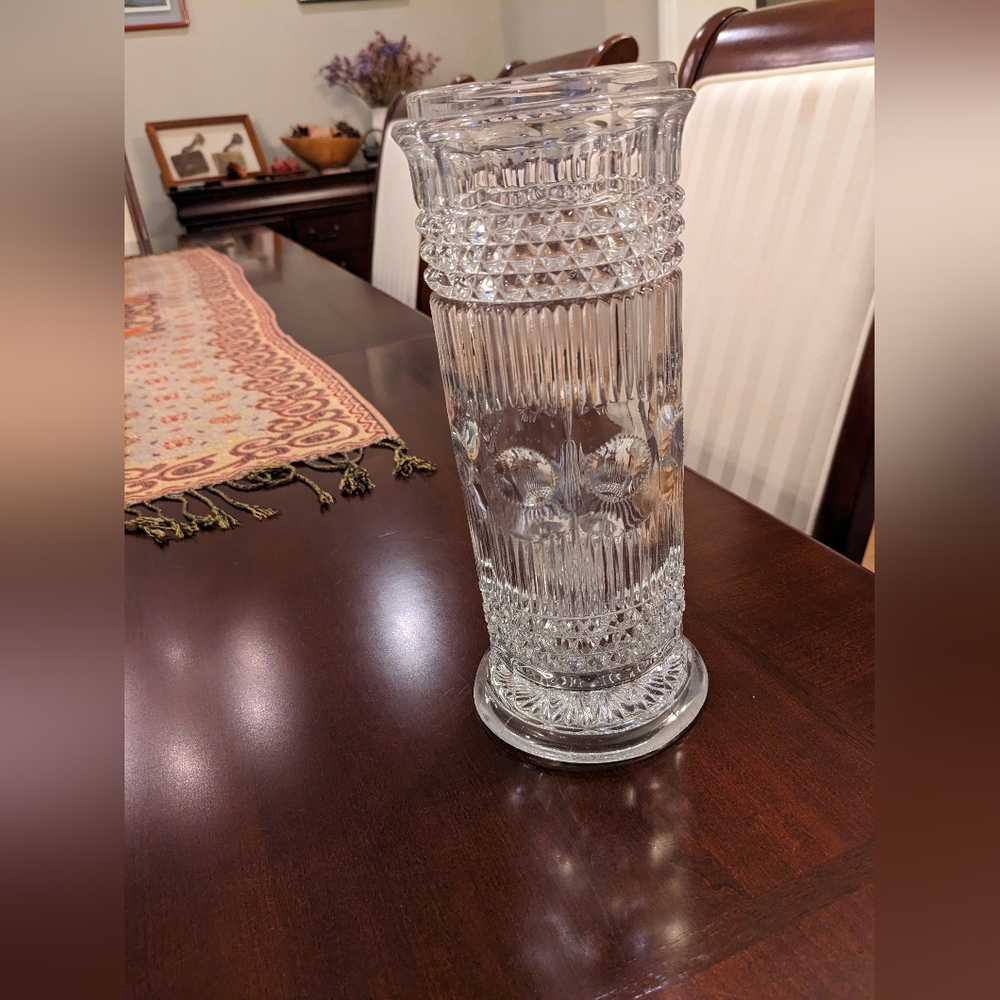 A vintage, antique, early glass straw container, without a lid - Picture 8 of 8